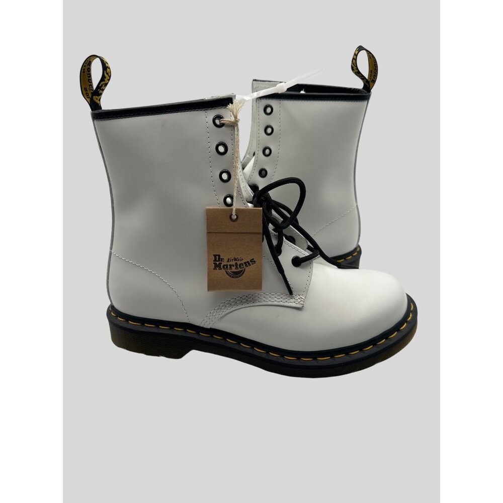 Dr. Martens 10/11 Unisex Genuine AirWair Leather Style 101 YS Leather White Boot - Picture 4 of 10